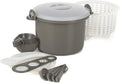 Microwaveable Rice and Pasta Cooker 17-Piece Set - 12-Cup Capacity