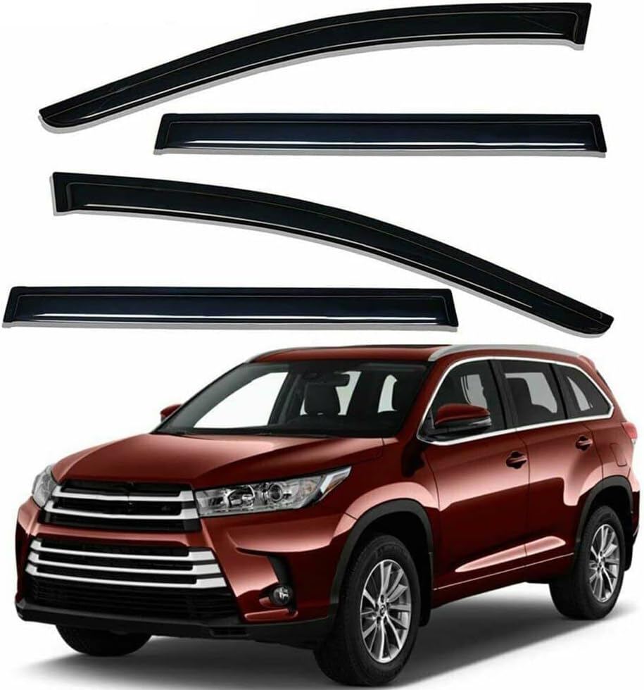 Tape-On Rain Guard 4-Piece for 2014-2019 Highlander Windows