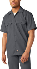 Mens Short Sleeve Work Shirt for Men - Durable Twill Button Down