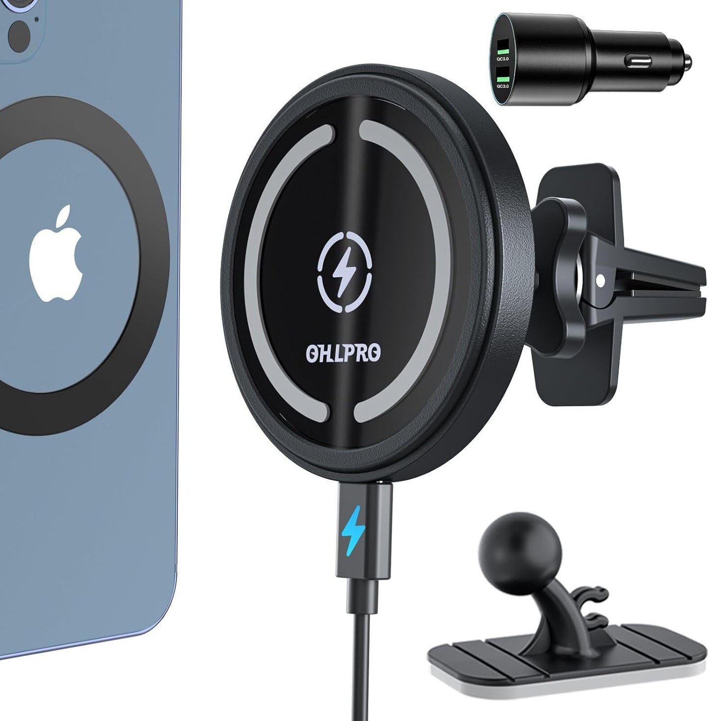 15W Fast Charge Magsafe Car Mount by OHLPRO