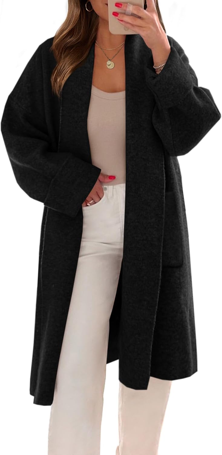 Saodimallsu Womens Long Cardigans Oversized Knit Coatigan