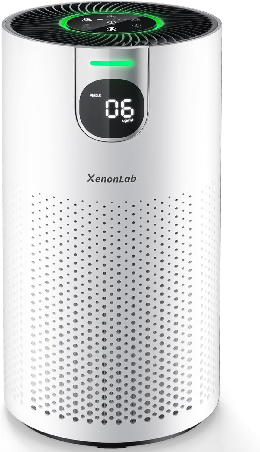 Air Purifiers for Home Large Room with Real-Time AQI Display