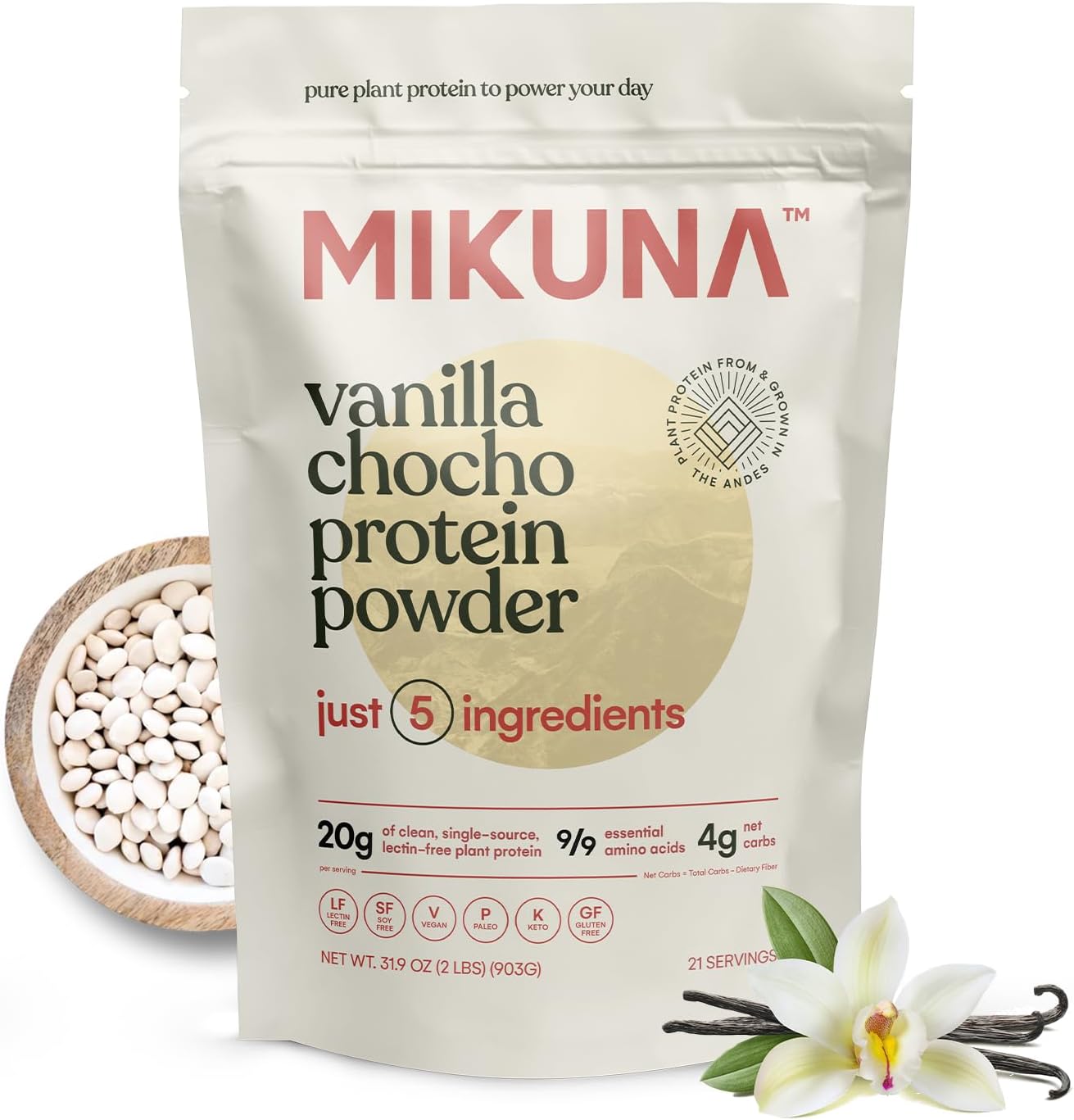 Mikuna Vegan Protein Powder - Vanilla Chocho Superfood Protein