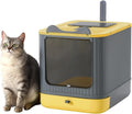 Fully Enclosed Cat Litter Box with Lid - Easy Clean Covered Box