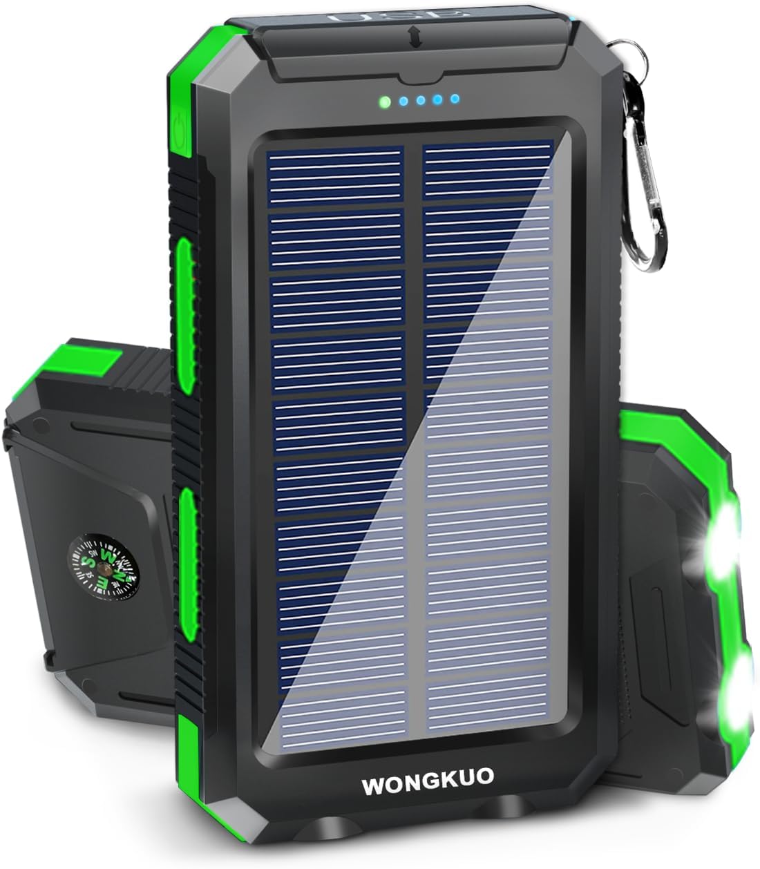 WONGKUO 36800mAh Solar Power Bank - Fast Charge, Waterproof, Portable