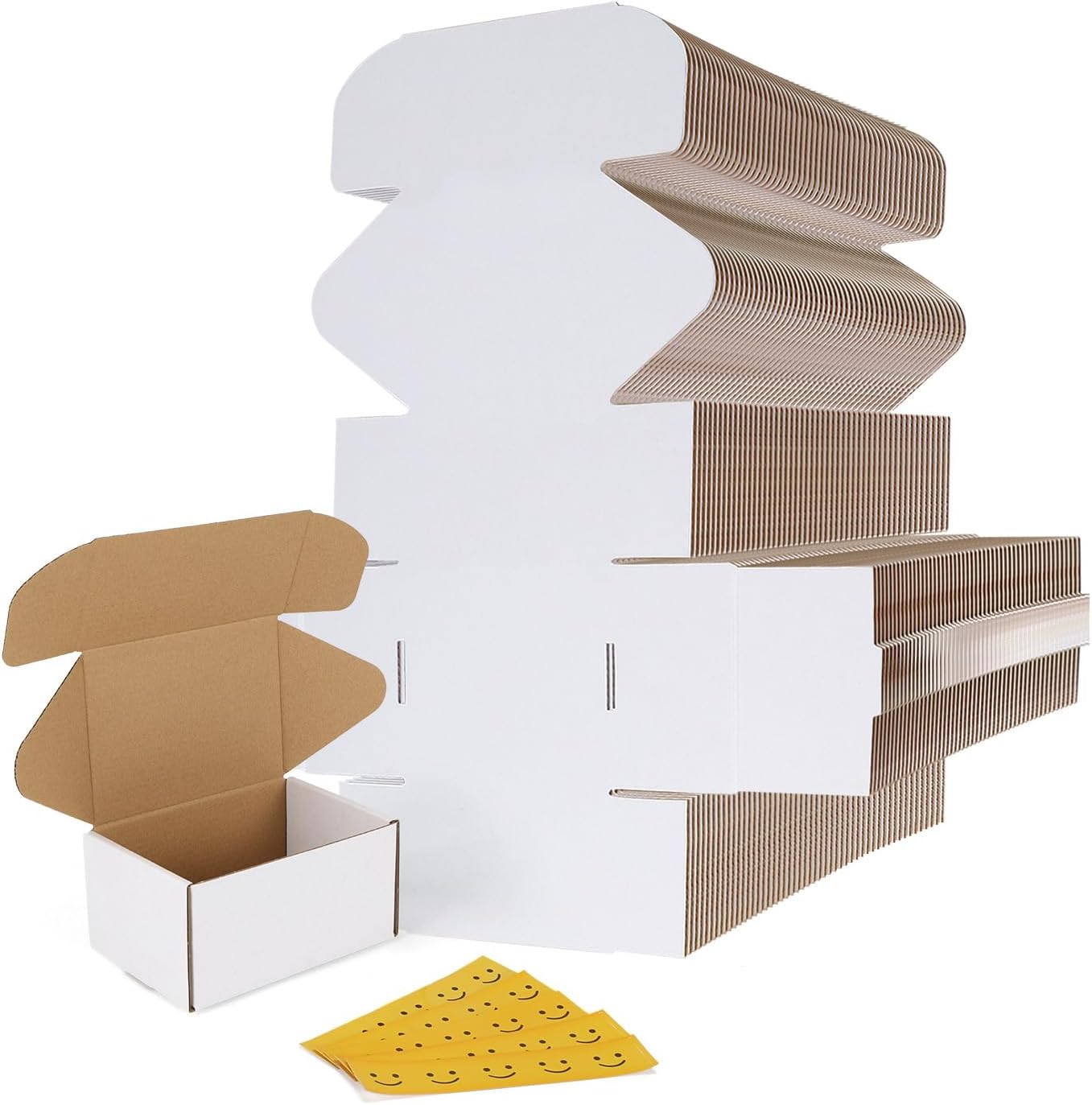 Small Shipping Boxes 75 Pack for Packing and Mailing Needs
