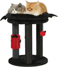 4in1 Small Cat Tree Scratching Post with Bed and Toys - Compact Cat