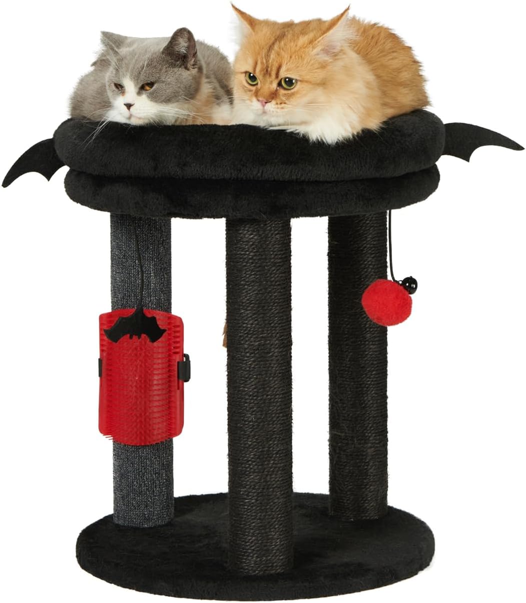 MECOOL 4in1 Small Cat Tree with Scratching Post and Toys