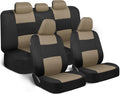 BDK PolyPro Seat Covers Full Set in Beige on Black - Durable