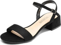 Women's Low Heels Open Toe Ankle Strap Block Chunky Heel Sandals
