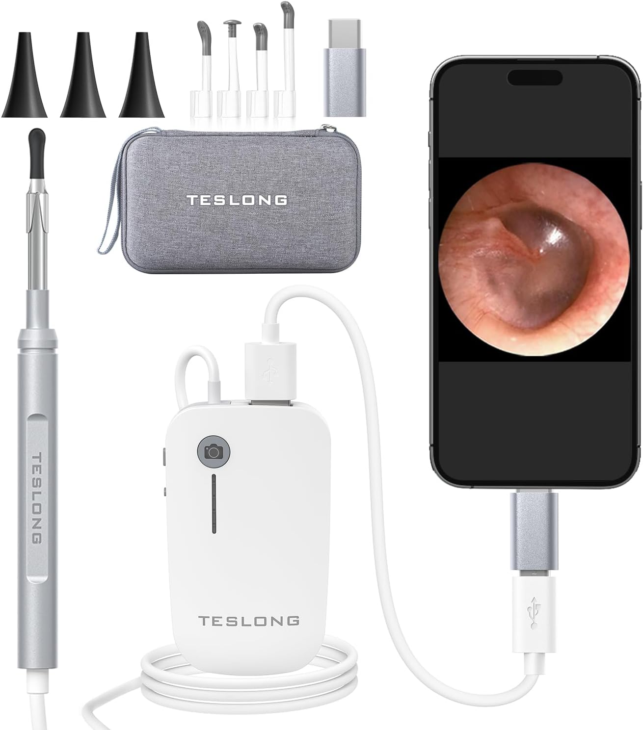 Teslong Digital Otoscope with Light for Ear Wax Removal