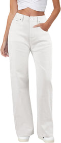 Baggy Stretchy Jeans for Women High Waisted Wide Leg Denim