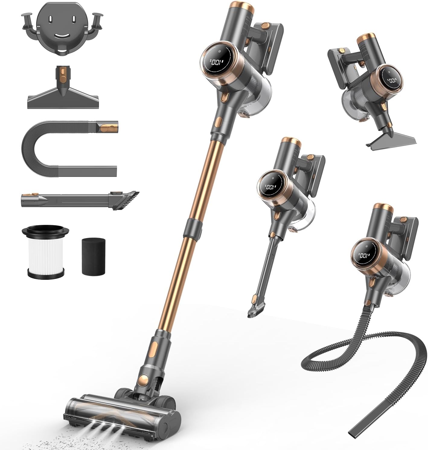 Cordless Vacuum Cleaner with 45min Runtime and Powerful Suction