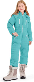 Haloumoning Kids Snow Suit Waterproof Insulated One Piece Ski Suit