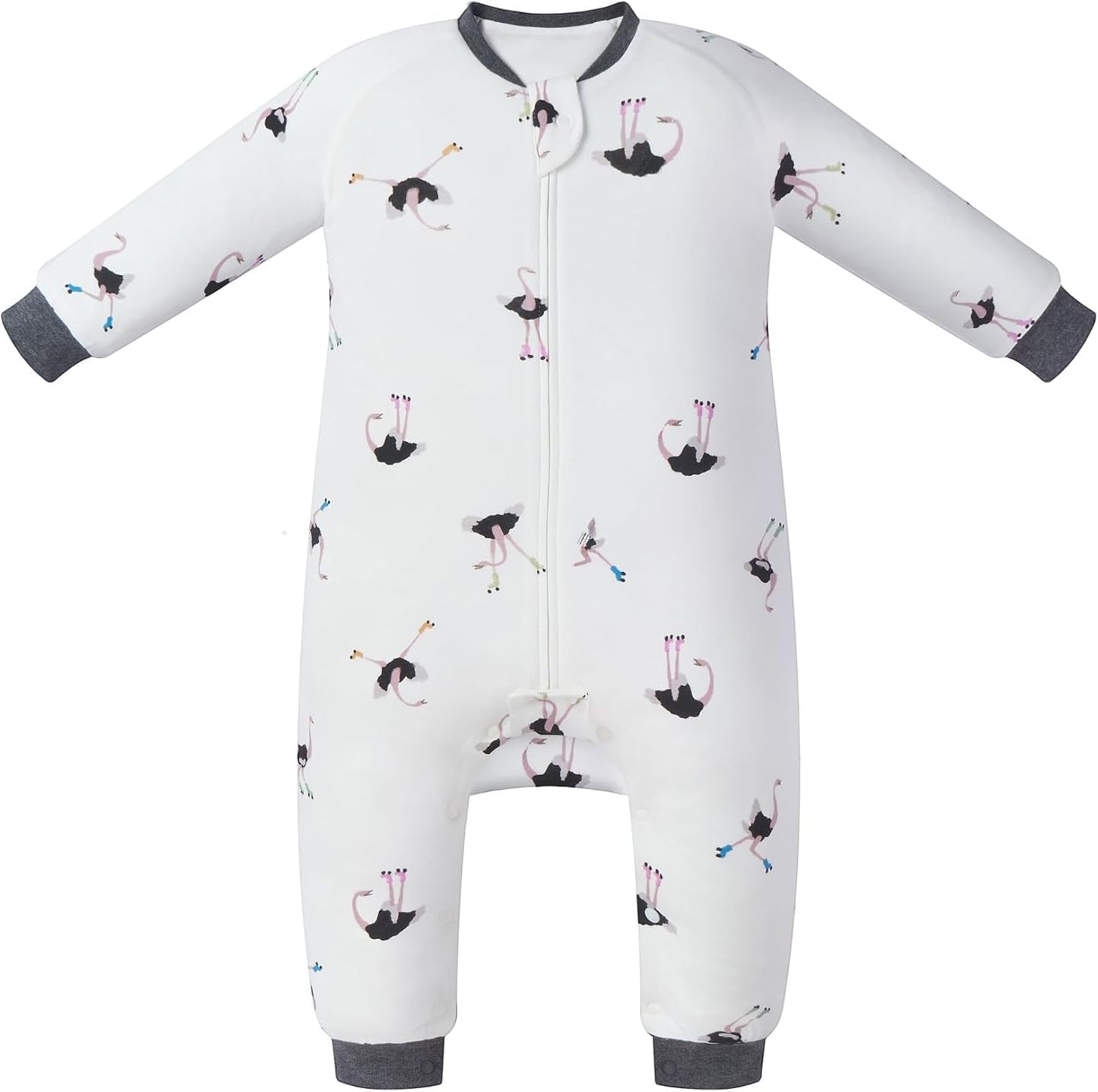 Organic Cotton Long Sleeve Footed Sleep Bag for Year-Round Comfort