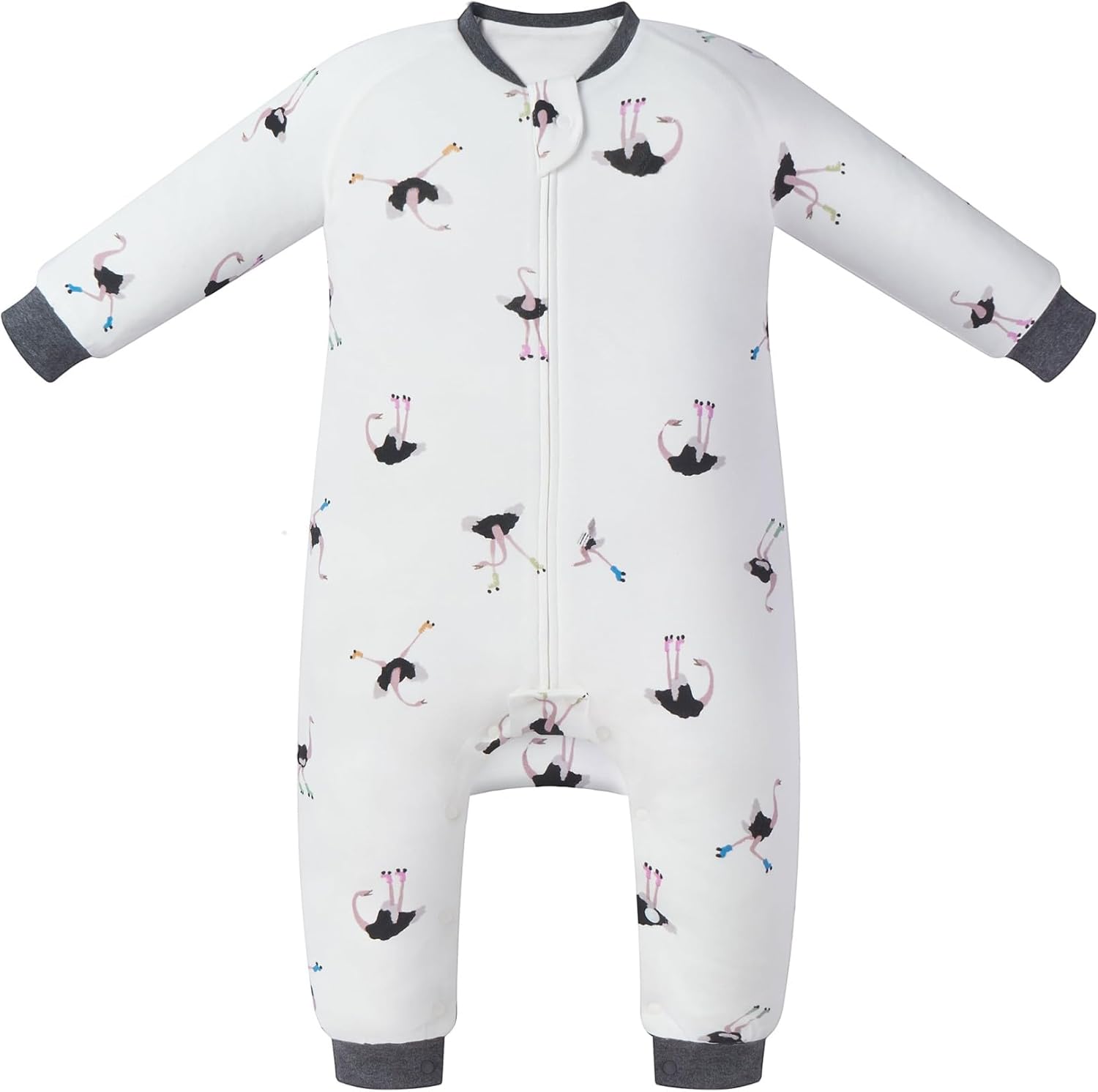 Organic Cotton Long Sleeve Footed Sleep Bag for Year-Round Comfort
