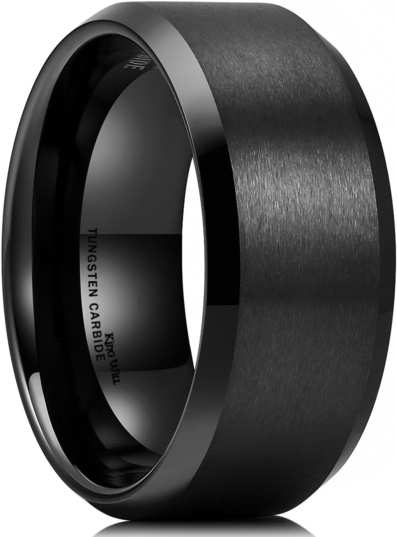 King Will Tungsten Men's Wedding Ring - Matte Finish Comfort Fit