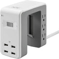 Desk Mount Power Station PE6U4W U-Shaped Surge Protector - Clamp Mount
