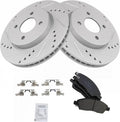TRQ Front Performance Brake Pad & Rotor Kit - Direct Fit for Versa