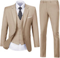 Mens Suit Solid Two Button Slim Fit 3-Piece Suit for Men - Slim