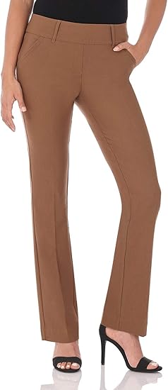 Rekucci Women's Ease into Comfort Bootcut Pant with Tummy Control