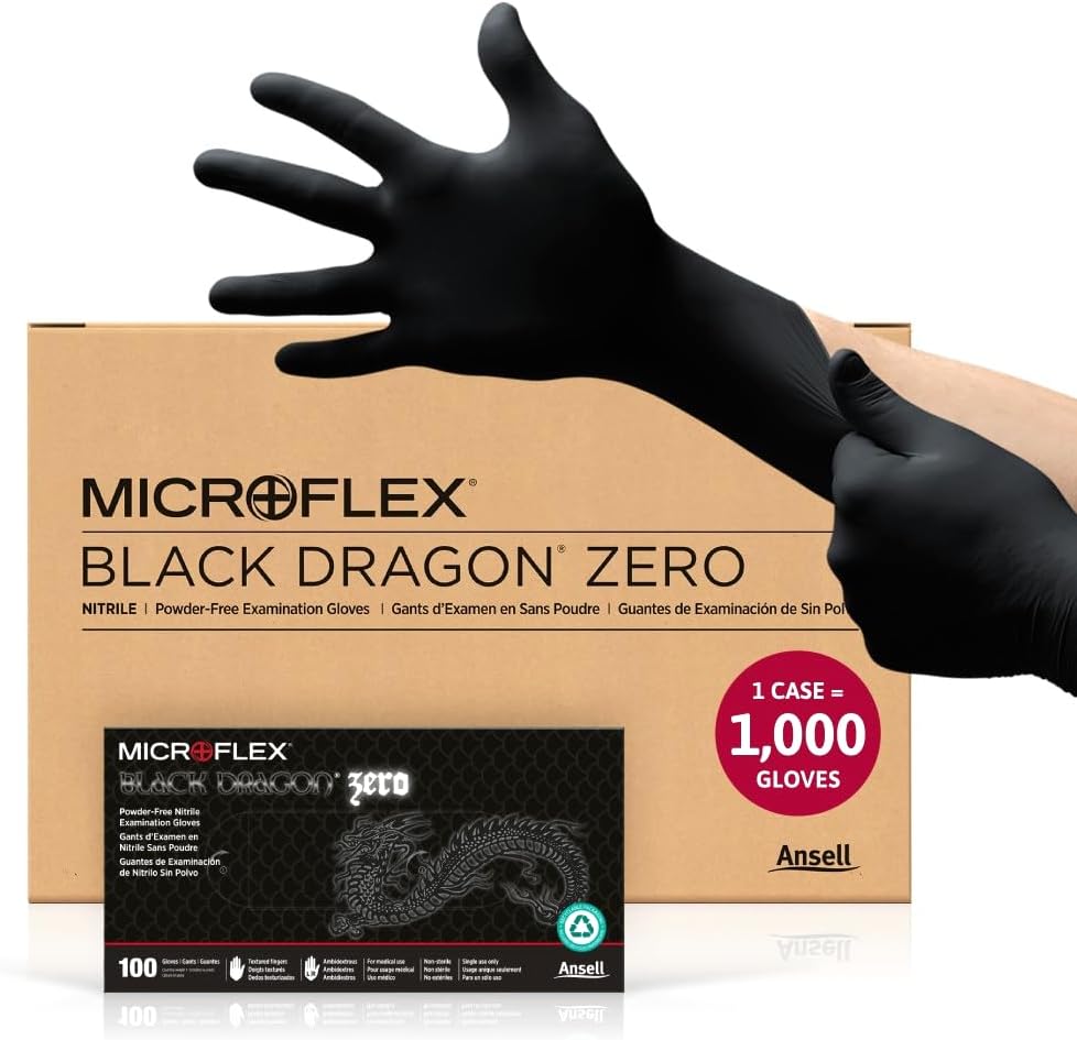 Disposable Nitrile Gloves with Textured Fingertips for Safety