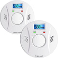 2 Pack Smoke Detector and Carbon Monoxide Detector CO2 Detector - Dual