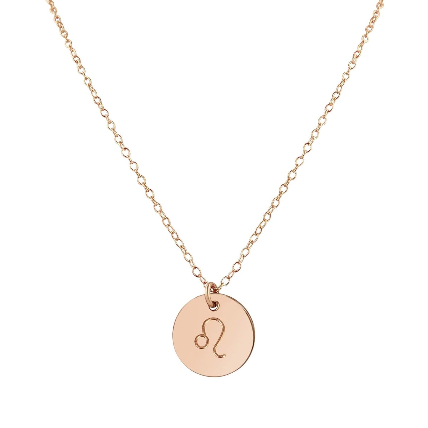 Rose Gold Leo Necklace - Astrology Charm for Good Luck