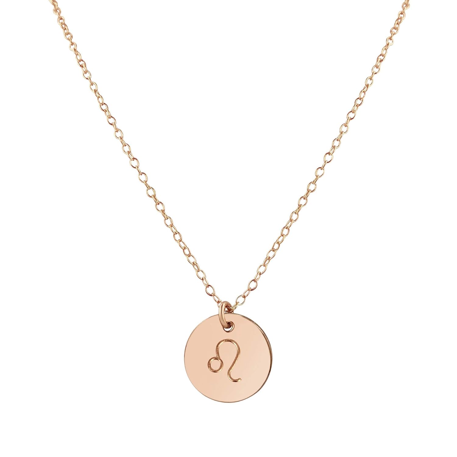 Rose Gold Leo Necklace - Astrology Charm for Good Luck