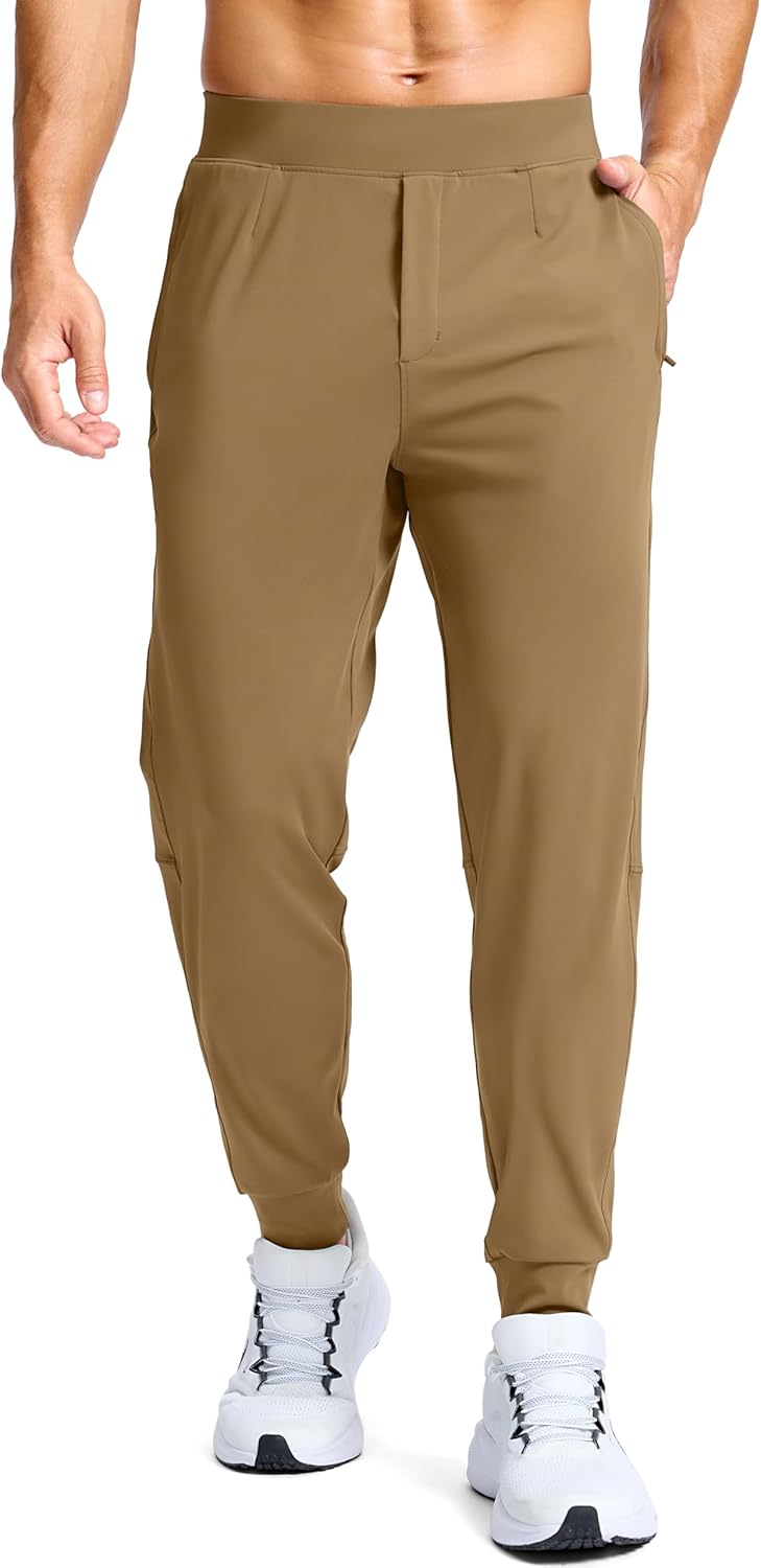 G Gradual Men's Golf Joggers with Zipper Pockets for Comfort