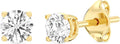 Gilded Lab-Grown Diamond Stud Earrings - Timeless 14KT Gold Plating