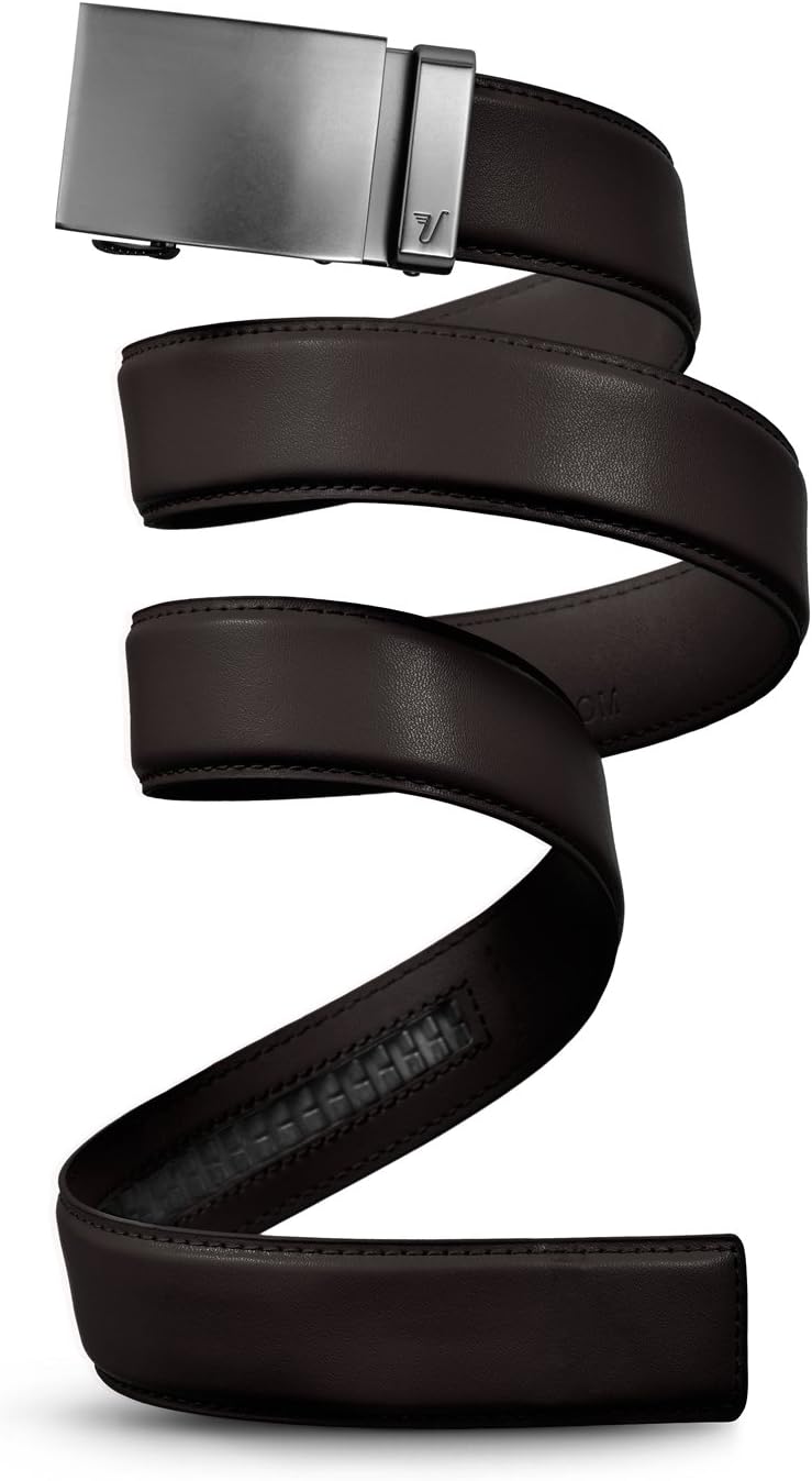 Mission Belt Men's Leather Ratchet Belt for Perfect Fit Every Time