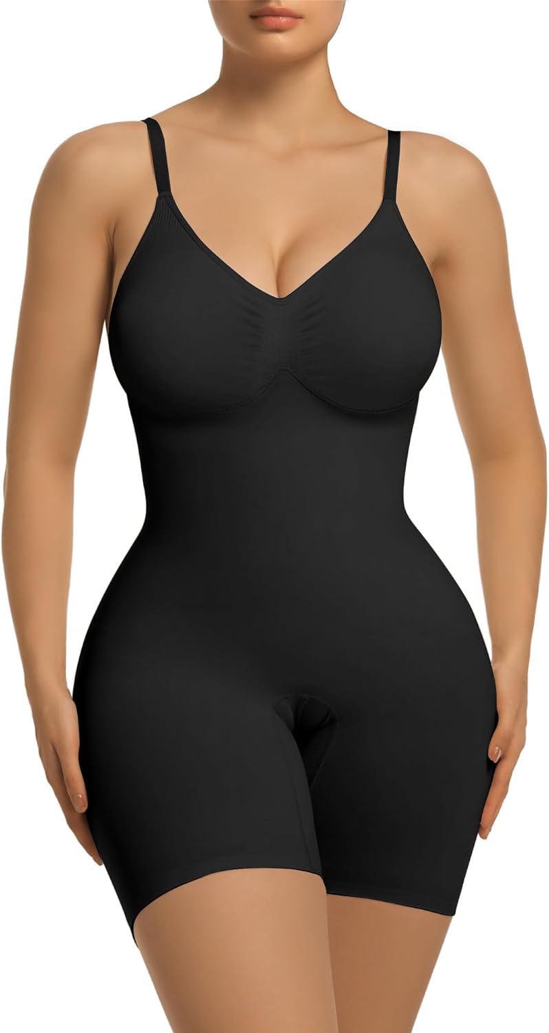 SHAPERX Women's Tummy Control Bodysuit for All-Day Comfort