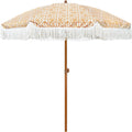 7ft Patio Umbrella with Fringe Tassels - Retro Bohemian Shade