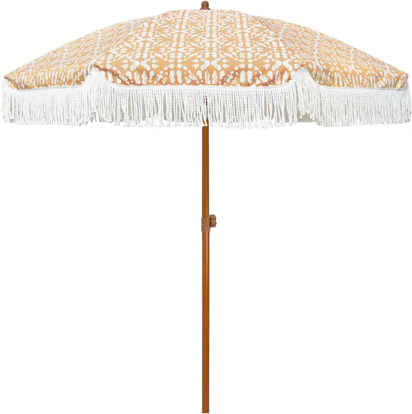 7ft Patio Umbrella with Fringe for Stylish Outdoor Spaces