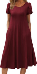Zeagoo Womens Casual Dresses for Summer Flare Midi Sundress