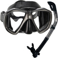 PROMATE Snorkeling Scuba Dive Dry Snorkel Mask Deluxe Gear Set - Wide