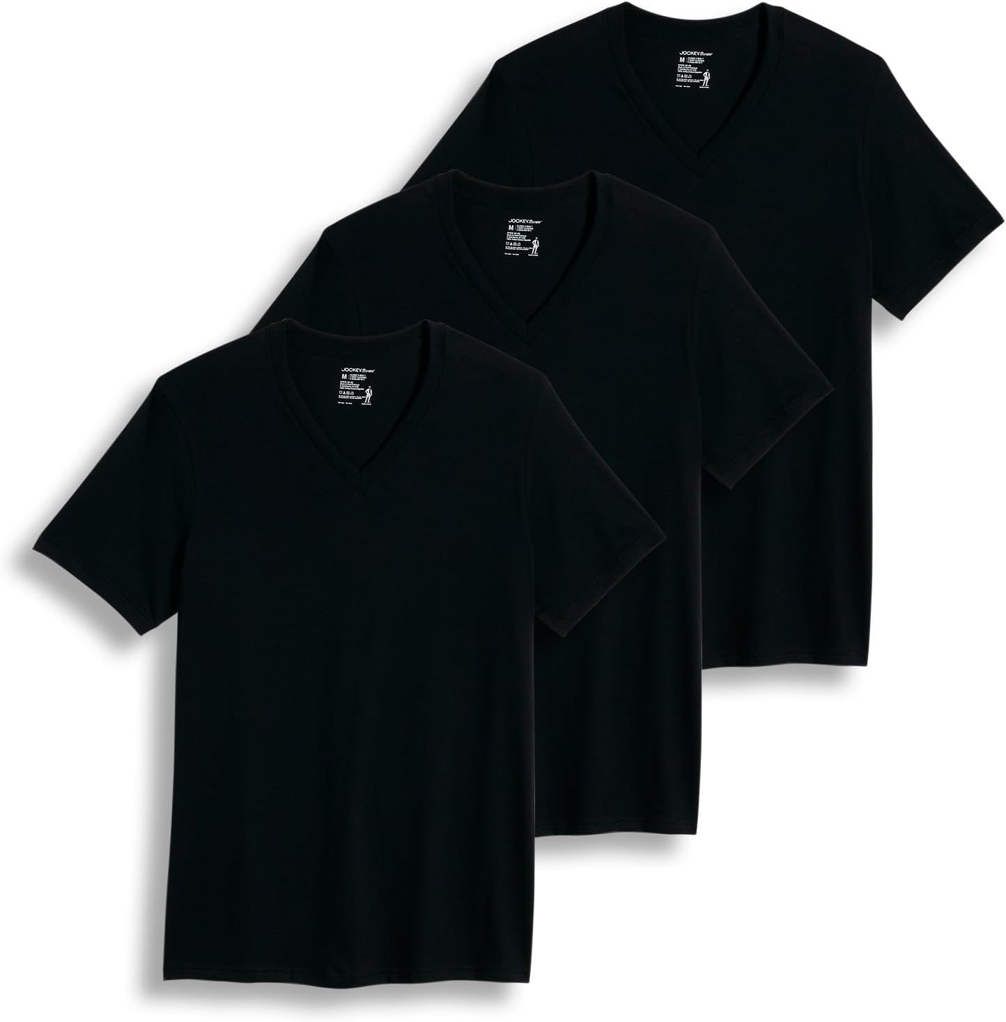 Jockey V Neck Undershirts for Men - Comfortable Cotton T-Shirts