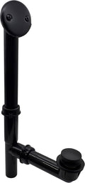 Westbrass 14in Black Tubular Bathtub Waste & Overflow Kit - ADA