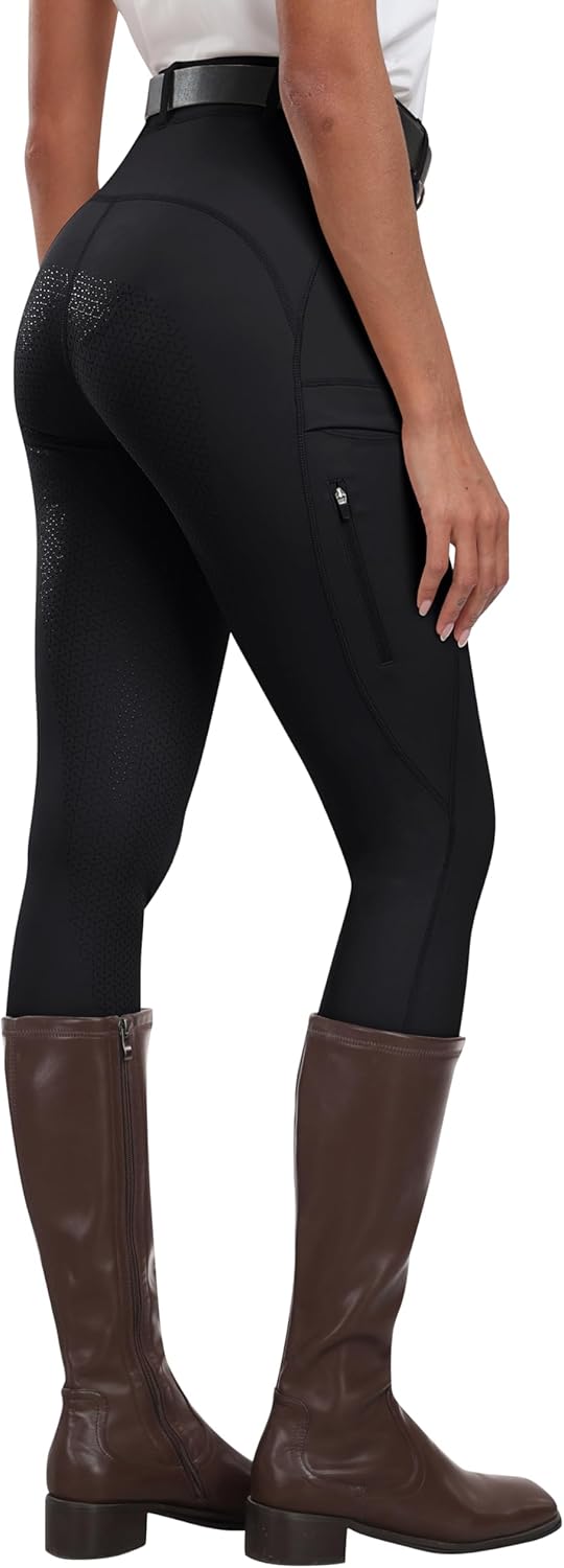 MoFiz Women's Silicone Full Seat Riding Pants with Pockets