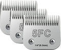 5FC Dog Grooming Blades 1/4-Inch Cut Length (6.3mm) - 3pcs Pack