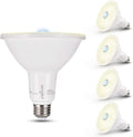 Motion Sensor Outdoor Light Bulbs PAR38 - 150W Equivalent, Pack of 4