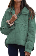 Kubbon Quilted Pullover Puffer Jacket Oversized Hooded Coat - Warm