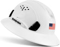GREEN DEVIL Full Brim Hard Hat Vented Construction Safety Helmet Hats
