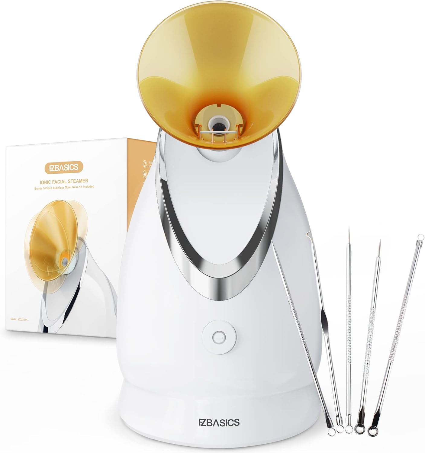 EZBASICS Facial Steamer for Home Spa and Skin Care Routine