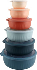 COOK WITH COLOR Prep Bowls with Lids 12-Piece Set - Nesting Multicolor