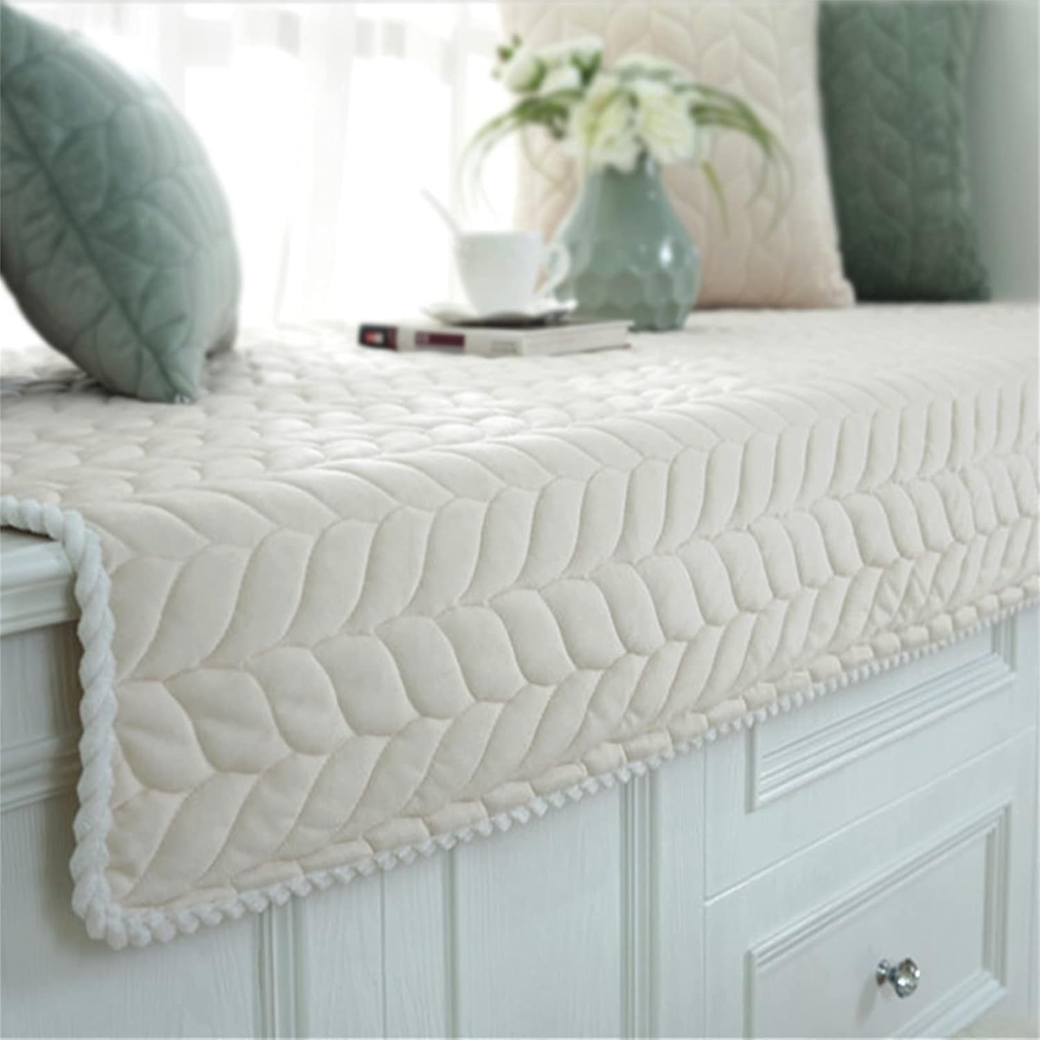 JeogYong Thick Plush Bay Window Mat for Modern Home Decor