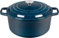 Enameled Cast Iron Dutch Oven Pot With Lid - 7.5 Quart Blue