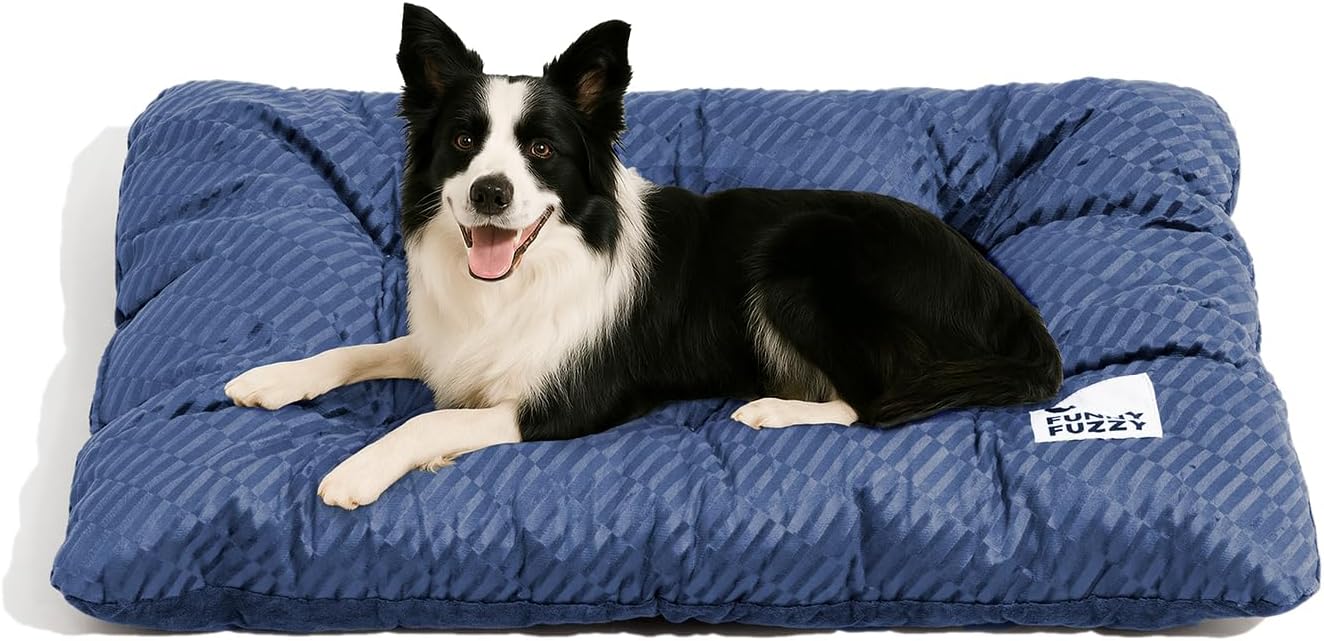 FUNNY FUZZY 42x28 Washable Dog Bed Mat for Ultimate Comfort