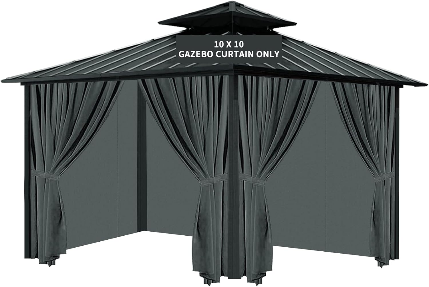 Gazebo Universal Replacement Privacy Curtain for 10ftX10ft Gazebos